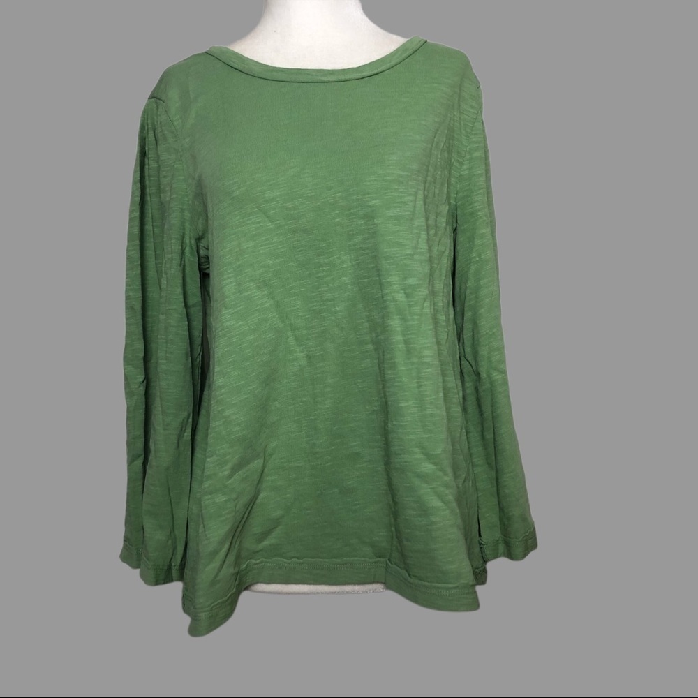 ❤️ M ❤️ NWT Anthro Top Bell Sleeve Cropped Cotton Pleated Boho Bohemian